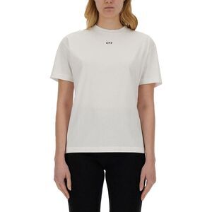 OFF-WHITE Cotton Logo T-Shirt Women WHITE T-Shirts & Tops